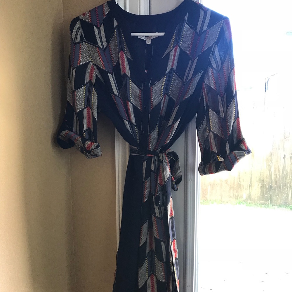 Joy Joy Geometric Tie Dress